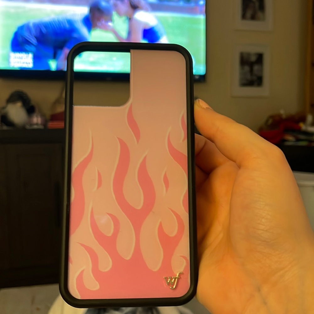 iphone 12 pro max pink flames case wildflower